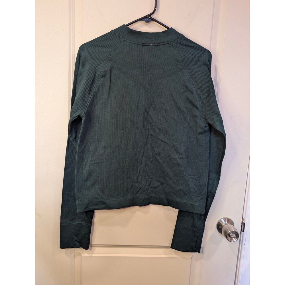 Women's DSG Momentum Seamless Ribbed Half Zip Sweater Dark Green XXL - Picture 2 of 6